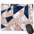 Mouse Pad with Stitched Edge Luxurious Rose Gold Glitter Geometric Marble Mouse Mat Non-Slip Rubber Base Mousepad for Laptop Computer   Pc