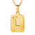 A-Z 26 Letters Pendant Men Womens Fashion Jewelry 18K Gold Plated Square Pendants Capital Initial Necklace L