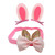 Baby Easter Flowers Headband Bunny Ear with Sequin Bows HairBand Easter Gift JHE08 Set-D