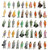CWBPING 50pcs HO Scale 187 Standing Poses People Sit Figures Scenery Passengers 187 Scale Model Figures Model Building Kit