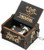 SIQI Pink Panther Wood Mini Music Box 18 Note Hand Crank Musical Gifts Collections Home Decoration for Halloween Christmas Birthday Anniversary Plays Pink Panther ThemeBlack