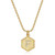 IEFRICH Gold Initial Pendant Necklaces for Women 14K Gold Plated Dainty Letter F Initial Hexagon Pendant Necklace for Women Gold Jewelry Teen Girls Mothers Day Valentines Gifts