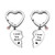 Lover Couple Keychain GiftSilver Keychain Key Chain RingI love you more I love you mostHeart Keyfob Boyfriend Girlfriend Husband Wife Gift
