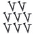 Tulead Iron Folding Support Lid Stay Hinges Cabinet Support Bracket Chest Lid Hinges Pack of 8 with Mounting Screws