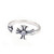 Tafeily Cross 925 Sterling Silver Adjustable Rings Finger Jewelry for Women and Girls Statement Ring Zircon Open Ring Silver