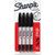 Sharpie Twin Tip Fine Point and Ultra Fine Point Permanent Markers, 4 Black Markers