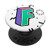 90s Retro POP Art Initials Letter F Monogram PopSockets Grip and Stand for Phones and Tablets
