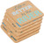 DEI River Sayings Coasters 4 sq Mulitcolor