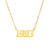 SKQIR Birth Years NecklaceInitial Year Number Pendant Necklace Gold Plated Birthday Gift Charm Friendship Old English Arabic Mumerals Stainless Steel Necklace Jewelry for Women Girl?Gold1993?