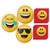 Emoji Party Supplies Tableware and Decorations Assorted Emoji Face Paper Dessert Plates and Red Dessert Napkins Serves 16