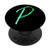 Initial P Phone Case Bright Colorful Blue   Green Letter P PopSockets Grip and Stand for Phones and Tablets