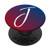 Initial J Phone Case Gradient Ombre Red Purple Blue Letter J PopSockets Grip and Stand for Phones and Tablets