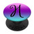 Black Pattern Initial Letter H On Teal Purple Pink Ombre PopSockets PopGrip Swappable Grip for Phones   Tablets