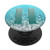 Teal Gray Initial Letter H On Silver Light Blue PopSockets PopGrip Swappable Grip for Phones   Tablets