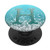 Teal Gray Initial Letter H On Silver Light Blue PopSockets PopGrip Swappable Grip for Phones   Tablets