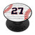 Baseball Number 27 Ball Vintage for Baseball Players Gift PopSockets PopGrip Swappable Grip for Phones   Tablets