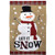 Texupday Let it Snow Red Scarf Snowman Winter Double Sided Burlap Garden Flag Outdoor Yard Flag 12 x 18
