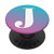 Silver White Letter J Initial Phone grip Pink Teal PopSockets PopGrip Swappable Grip for Phones   Tablets