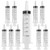 10 Packs Large Plastic Syringe for Scientific Labs -Sterile Individual Wrap - Dispensing Multiple Uses Measuring Syringe Tools_ 60ml