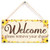 Welcome Please Remove Your Shoes - Bright Summer Themed Welcome Sign 10 X 5