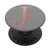 Golden Rose Pink Initial Letter J On Light Grey PopSockets PopGrip Swappable Grip for Phones   Tablets