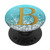 Golden Letter B On Light Ice Blue PopSockets PopGrip Swappable Grip for Phones   Tablets