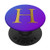 Golden Letter H On Purple Blue PopSockets PopGrip Swappable Grip for Phones   Tablets