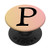 Black Pattern Initial Letter P On Pink Yellow PopSockets PopGrip Swappable Grip for Phones   Tablets