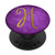 Golden Letter H On Vintage Purple PopSockets PopGrip Swappable Grip for Phones   Tablets