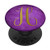 Golden Letter H On Vintage Purple PopSockets PopGrip Swappable Grip for Phones   Tablets