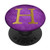 Golden Letter H On Vintage Purple PopSockets PopGrip Swappable Grip for Phones   Tablets