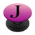 Black Pattern Initial Letter j On Pink Purple PopSockets PopGrip Swappable Grip for Phones   Tablets