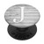 Silver White Letter J Initial Phone grip Vintage Gray Look PopSockets PopGrip Swappable Grip for Phones   Tablets