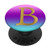 Golden Letter B On Teal Purple Pink Ombre PopSockets PopGrip Swappable Grip for Phones   Tablets
