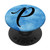 Black Pattern Initial Letter P On Blue Ocean Watercolor PopSockets PopGrip Swappable Grip for Phones   Tablets
