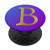 Golden Letter B On Purple Blue PopSockets PopGrip Swappable Grip for Phones   Tablets