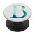 Green watercolor Letter B Monogram On White PopSockets Grip and Stand for Phones and Tablets