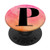 Black Pattern Initial Letter P On Pink Orange Watercolor PopSockets PopGrip Swappable Grip for Phones   Tablets