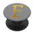 Golden Initial Letter F On Light Grey PopSockets PopGrip Swappable Grip for Phones   Tablets
