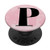Black Pattern Initial Letter P On Pink Watercolor PopSockets PopGrip Swappable Grip for Phones   Tablets