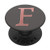 Golden Rose Pink Initial Letter F On Space Gray PopSockets PopGrip Swappable Grip for Phones   Tablets