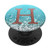 Rose Pink Letter H Monogram On Light Ice Blue PopSockets PopGrip Swappable Grip for Phones   Tablets