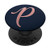 Golden Rose Pink Initial Letter P On Dark Navy Blue PopSockets PopGrip Swappable Grip for Phones   Tablets