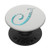 Silver Light Blue Initial Letter J On Silver White PopSockets PopGrip Swappable Grip for Phones   Tablets