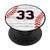 Baseball Number 33 Ball Vintage for Baseball Players Gift PopSockets Grip and Stand for Phones and Tablets