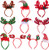 37YIMU 10 Packs Christmas Headbands Reindeer Costume Hair Bands Mixed Designs Christmas Hats Antlers Headband Hair Hoops Christmas Decoration Gifts for Christmas Costume Photo Props Holiday Party
