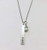 Pi Beta Phi PBP Sorority Bar Necklace with glass pearl dangle