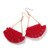 Bohemian Handmade Fringe Tassel Dangle Drop Statement Earrings for Women Red