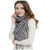 Winter Women Thick Cable Knit Ribbed Infinity Circle Loop Scarf grey