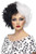 Smiffys womens Evil Madame Costume Wig Black   White One Size US